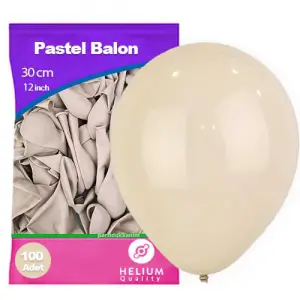 HBK Doğal Bej Pastel Balon 100'lü