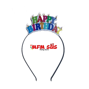 Happy Birthday Renkli Metal Taç