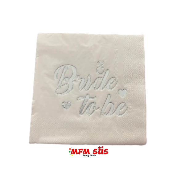 Bride To Be Varaklı Peçete Gümüş