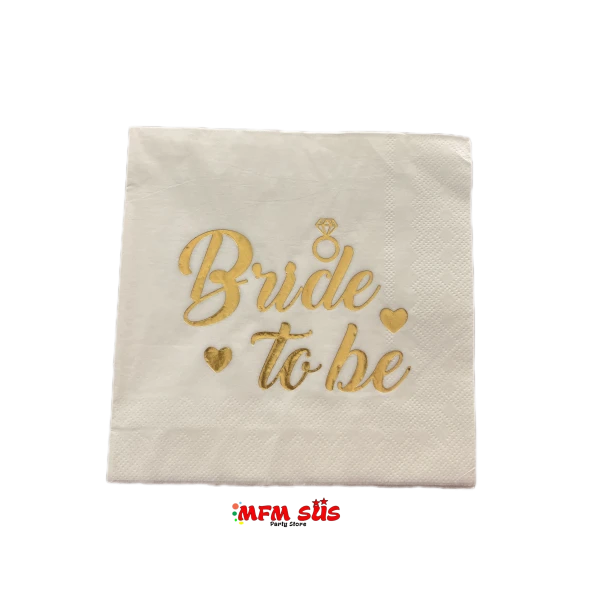 Bride To Be Varaklı Peçete Gold