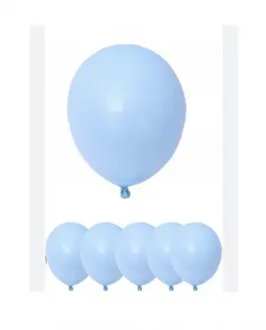 HBK Soft Renk Makaron Balon (Mavi)
